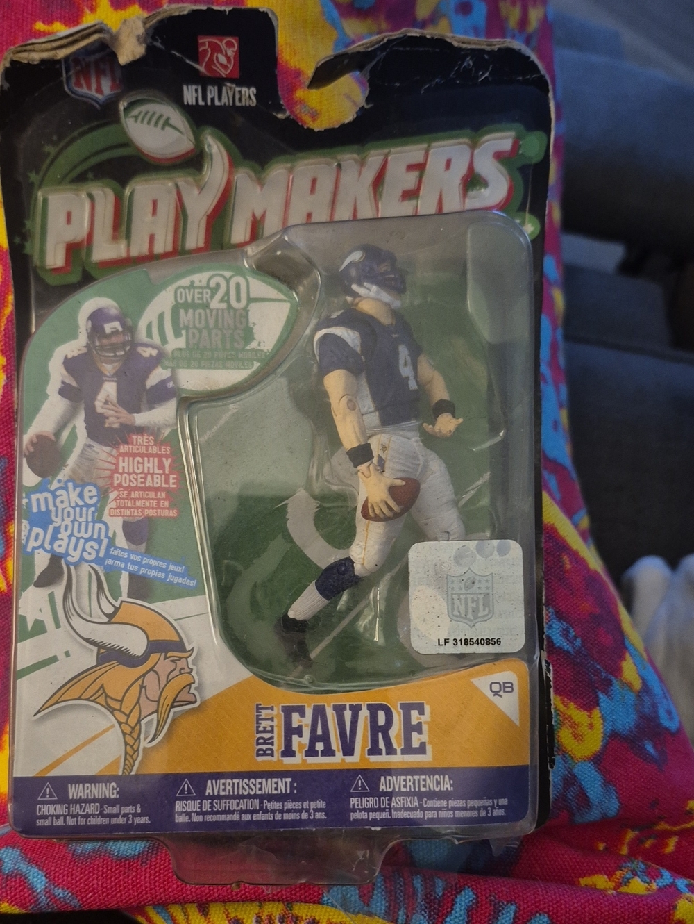 NFL Playmakers Football Figure - Purple/White